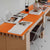 RIAB Linoleum Auflage für GRID Tisch Freisteller in orange